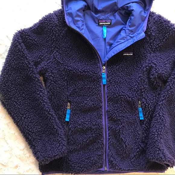 Patagonia Retro X Cardigan Purple Teddy Fleece Jacket - Picture 3 of 8